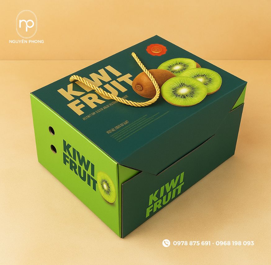 Hộp đựng kiwi có quai xách
